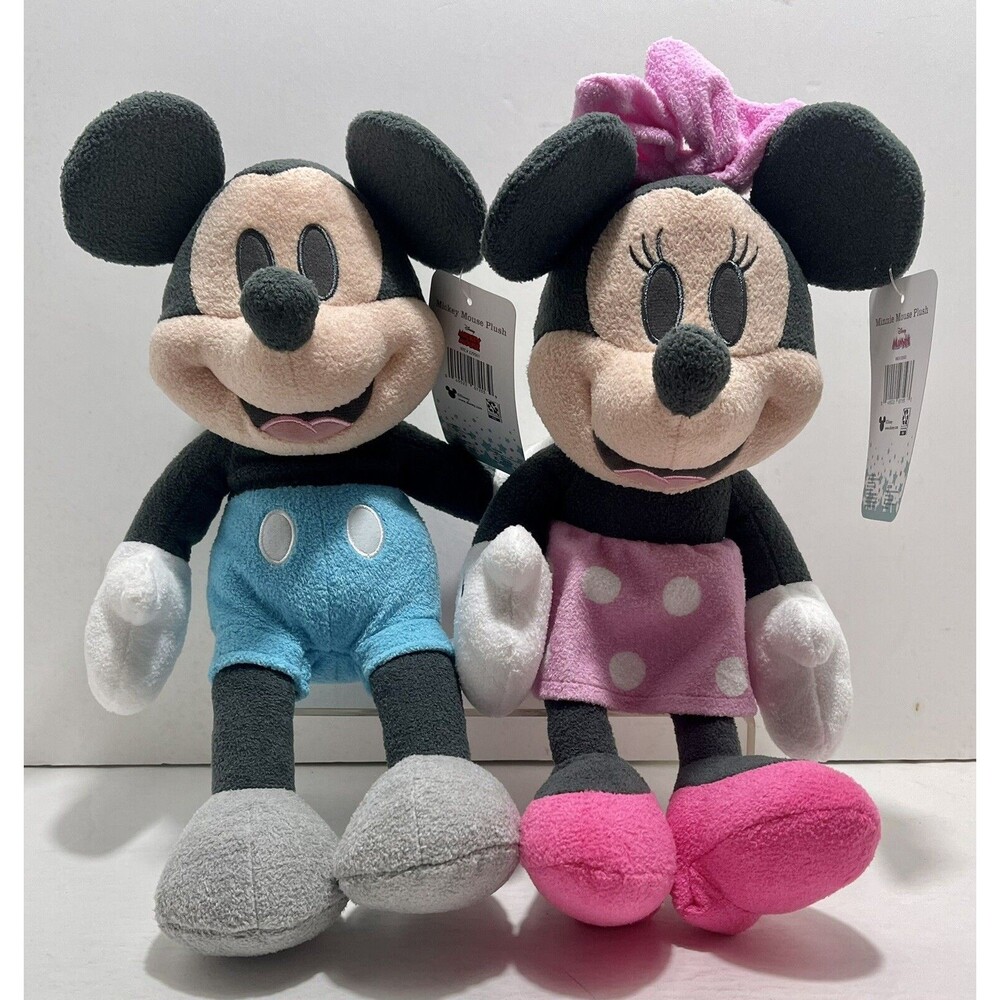 Disney Baby Minnie Mouse Plush Polka Dot Dress & Mickey Mouse Lot NEW